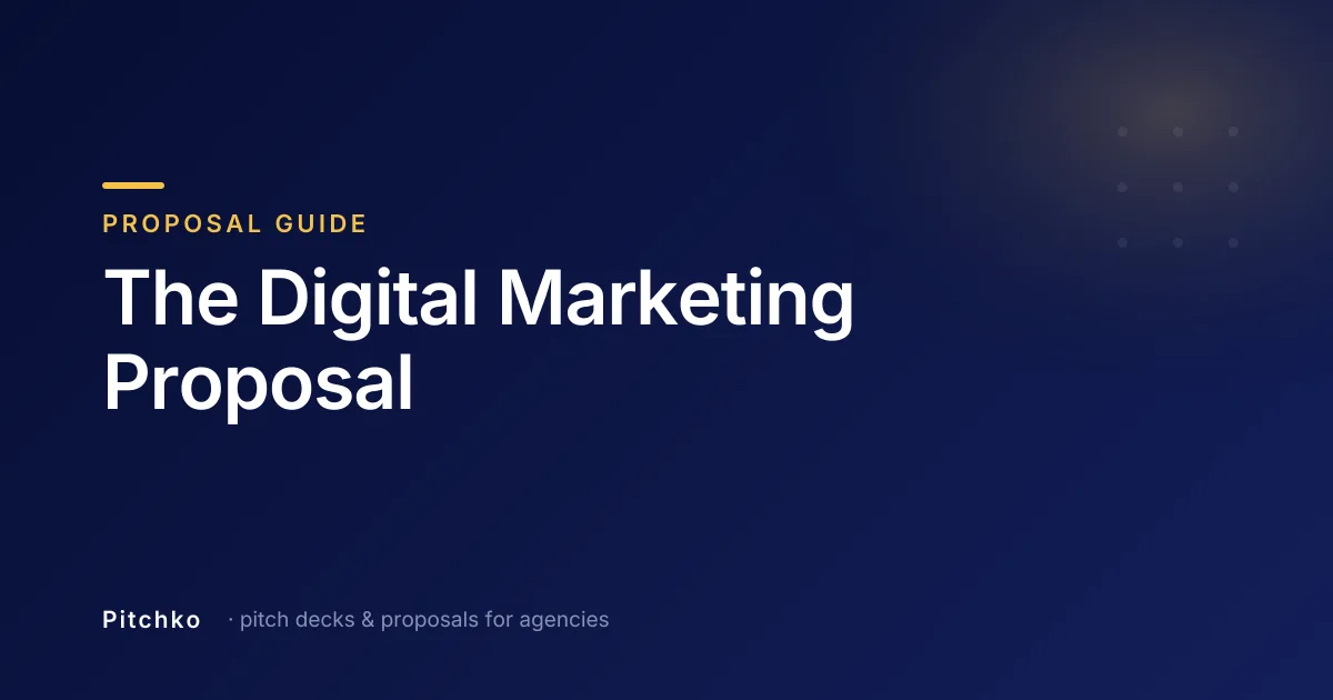 Pitchko cover — Proposal Guide: “The Digital Marketing Proposal”